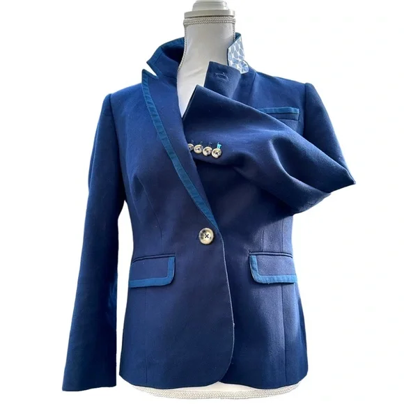 Boden - Picardy Tipped Navy Cotton Blaze, Size 6P - Picture 4 of 14